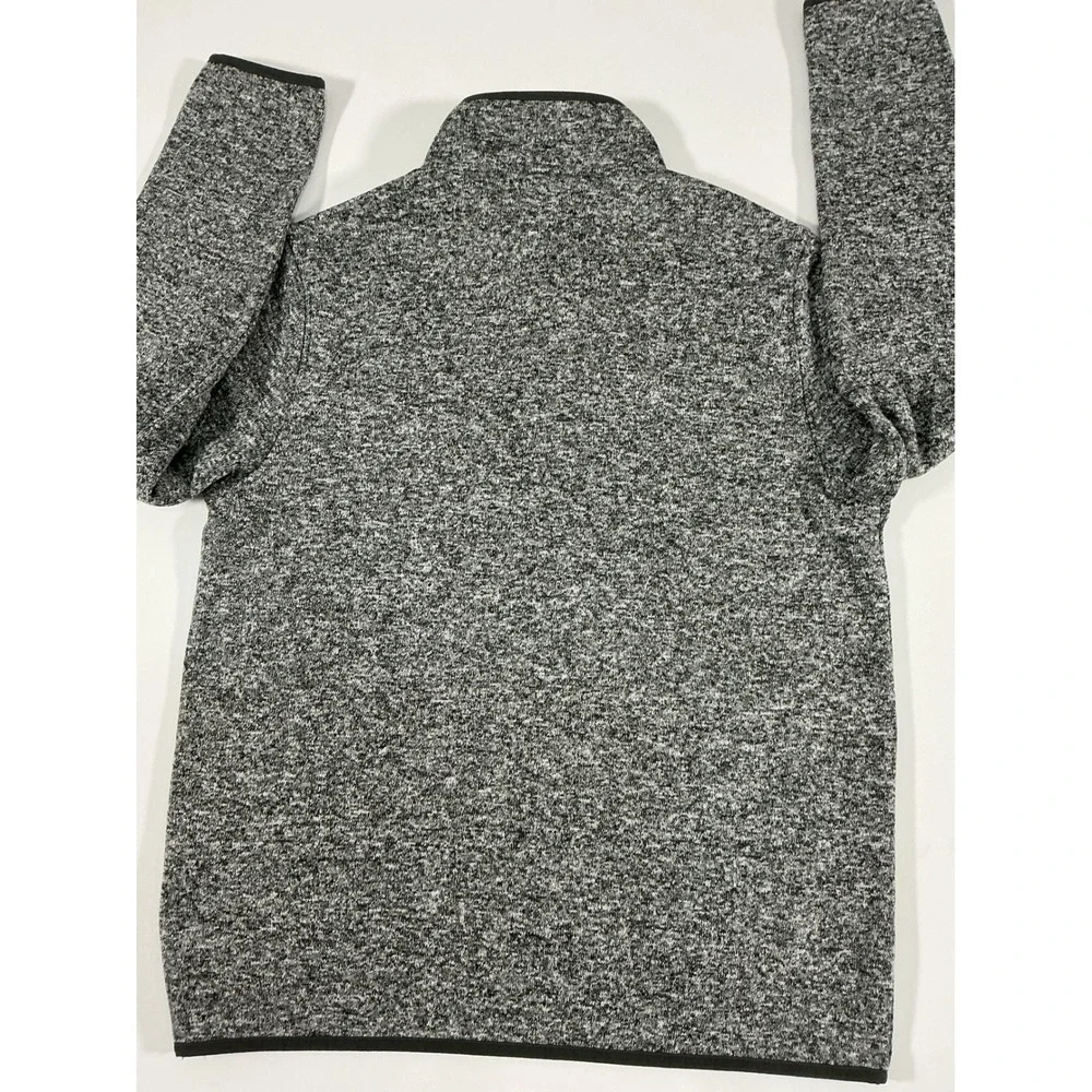 NWOT J. Crew Men's Authentic Fleece 1/4 Snap Pullover Heather Gray